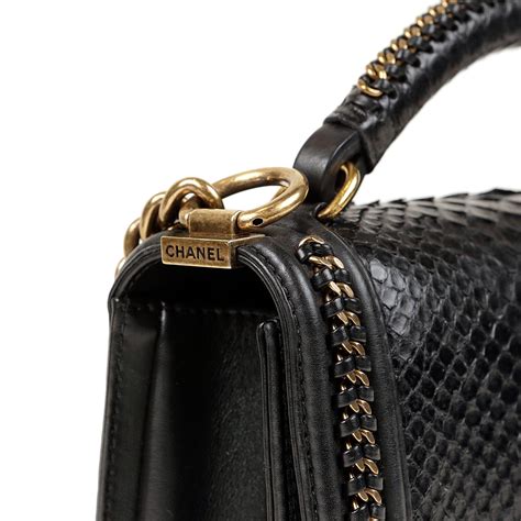 black chanel snake boy|boys chanel handbags.